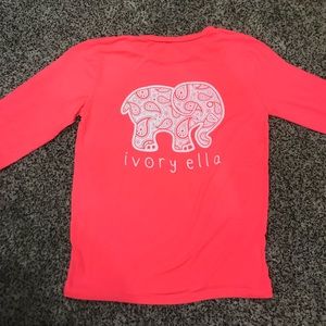 Ivory Ella long sleeve shirt! Coral/ pink